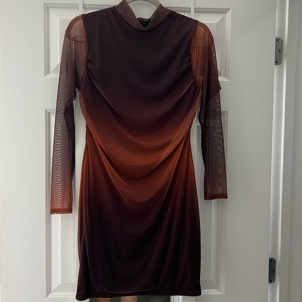 Mock Neck Ombre’ Dress